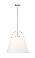 Z-Studio Linen Pendant 1-Light Pendant in Brushed Nickel