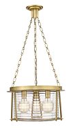 Cape Harbor Pendant 3-Light Pendant in Rubbed Brass