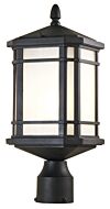 DVI Cardiff Outdoor 1-Light Outdoor Post Lamp in Black