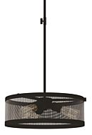 DVI Gastown 3-Light Pendant in Graphite Net