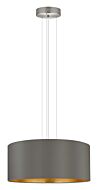 Maserlo 3-Light Pendant in Satin Nickel