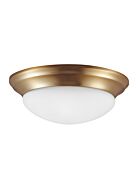 Sea Gull Nash 2 Light Ceiling Light in Satin Brass