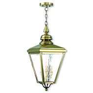 Cambridge 3-Light Outdoor Pendant in Antique Brass