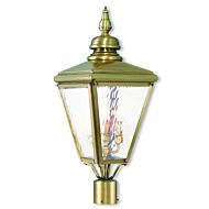 Cambridge 3-Light Post-Top Lanterm in Antique Brass