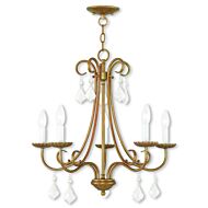 Daphne 5-Light Chandelier in Antique Gold Leaf