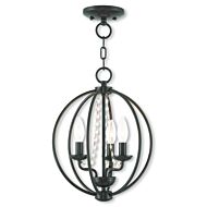 Arabella 3-Light Mini Chandelier with Ceiling Mount in English Bronze