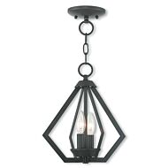 Prism 2-Light Mini Chandelier with Ceiling Mount in Bronze