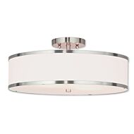 Park Ridge 3-Light Ceiling Mount in Brushed Nickel