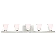 Ridgedale 5-Light Bathroom Vanity Light in Brushed Nickel