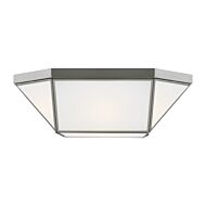 Morrison 2-Light Flush Mount Ceiling Light in Brushed Nickel