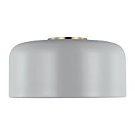 Malone One Light Flush Mount in Matte Grey by Visual Comfort Studio