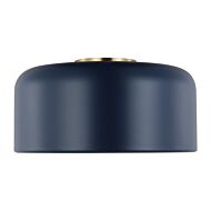 Malone One Light Flush Mount in Navy by Visual Comfort Studio