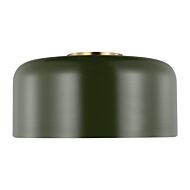 Malone 1-Light Flushmount Ceiling Light in Olive