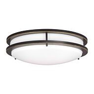 Mahone 1-Light LED Flush Mount Ceiling Light in Antique Bronze