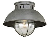 Harwich 1-Light Outdoor Flush Mount in Textured Gray