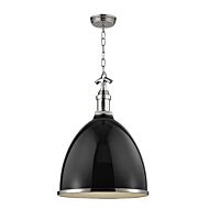 Hudson Valley Viceroy 23 Inch Pendant Light in Black Polished Nickel