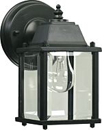 Aluminum Box Lanterns One Light Wall Mount in Black by Quorum International