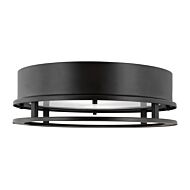 Union 2-Light LED Outdoor Flushmount Ceiling Light in Antique Bronze