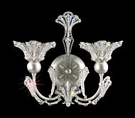 Rivendell Two Light Wall Sconce in Antique Silver by Schonbek