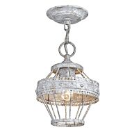 Ferris Oy 1-Light Semi-Flush Mount Ceiling Light in Oyster