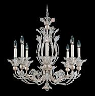 Rivendell Eight Light Chandelier in Heirloom Gold by Schonbek