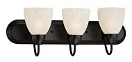 Torino 3-Light Bathroom Vanity Light Bar in Oil Rubbed Bronze