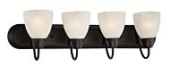 Torino 4-Light Bathroom Vanity Light Bar in Oil Rubbed Bronze