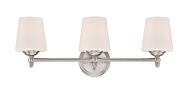 Darcy 3-Light Bathroom Vanity Light Bar in Brushed Nickel