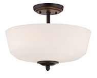 Darcy 3-Light Semi-Flush Mount in Oil Rubbed Bronze