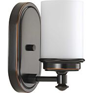 Glide 1-Light Bathroom Vanity Light in Rubbed Bronze