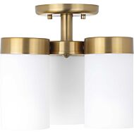 Elevate 3-Light Flush Mount in Brushed Bronze