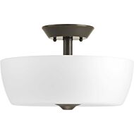 Leap 2-Light Semi-Flush Mount in Antique Bronze