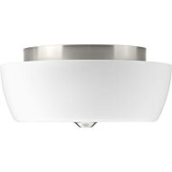 Leap 2-Light Flush Mount in Brushed Nickel