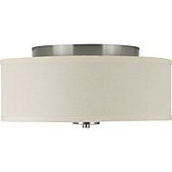 Inspire LED 1-Light LED Flush Mount in Brushed Nickel