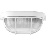 Bulkheads 1-Light Flush Mount in White