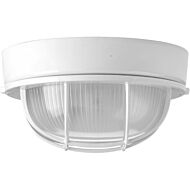 Bulkheads 1-Light Flush Mount in White