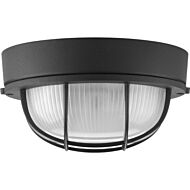 Bulkheads 1-Light Flush Mount in Black