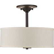 Inspire 2-Light Semi-Flush Mount in Antique Bronze