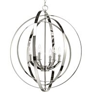 Equinox 6-Light Pendant in Polished Nickel