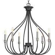 Whisp 6-Light Chandelier in Graphite