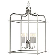 Assembly Hall 6-Light Foyer Pendant in Brushed Nickel