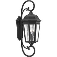 Verdae 3-Light Large Wall Lantern in Black