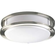 LED Linear 1-Light LED Flush Mount in Brushed Nickel