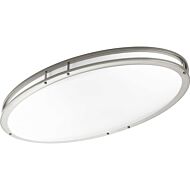 LED Linear 1-Light LED Flush Mount in Brushed Nickel