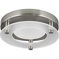 LED Flush Mount 1-Light LED Flush Mount in Brushed Nickel