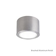 Modern Forms Vessel 1 Light Outdoor Flush Mount in Brushed Aluminum