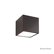 Modern Forms Bloc 1 Light Outdoor Wall Light in Bronze