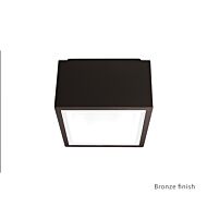 Modern Forms Bloc 1 Light Outdoor Flush Mount in Bronze