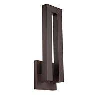 Modern Forms Forq 1 Light Outdoor Wall Light in Bronze