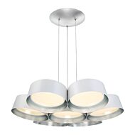 Modern Forms Marimba 7 Light Chandelier in Silver Leaf